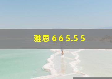 雅思 6 6 5.5 5